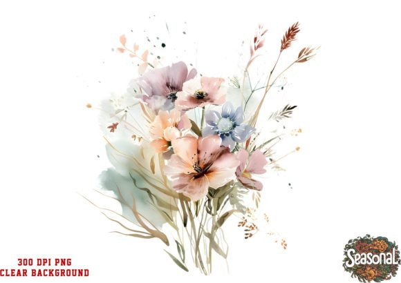 Download Watercolor Spring Wildflower Clipart - Wildflower clipart Collection