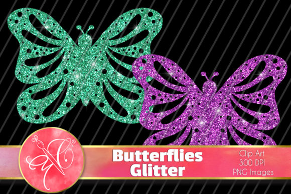 Download Glitter Butterflies Clip Art - Butterflies clip art Collection