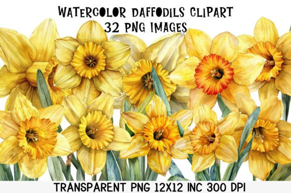 Download Watercolor Daffodils Clipart - Daffodils clipart Collection