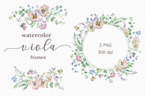 Download Viola Floral Frame Set - Viola Collection