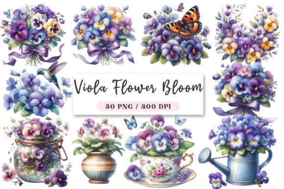 Download Viola Flower Bloom Clipart - Viola Collection