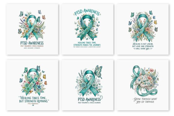 Download PTSD Awareness Sublimation T-Shirt Bundl - Premium Bundle