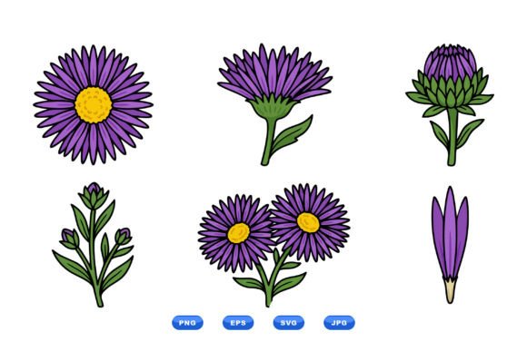 Download Purple Aster Clipart Collection - Purple aster clipart Collection