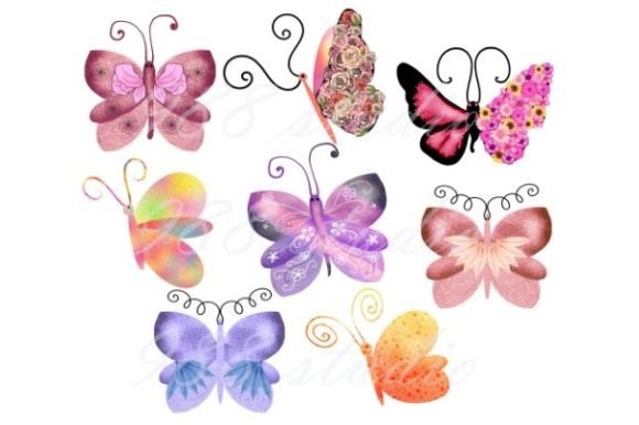 Download Butterflies Clip Art Flower Butterfly - Butterflies clip art Collection
