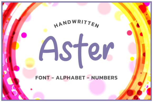 Download Aster Purple Font Aplhabet - Premium Resources