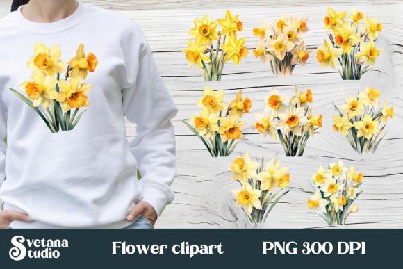 Download Flower Daffodils Clipart Design Bundle - Daffodils clipart Collection