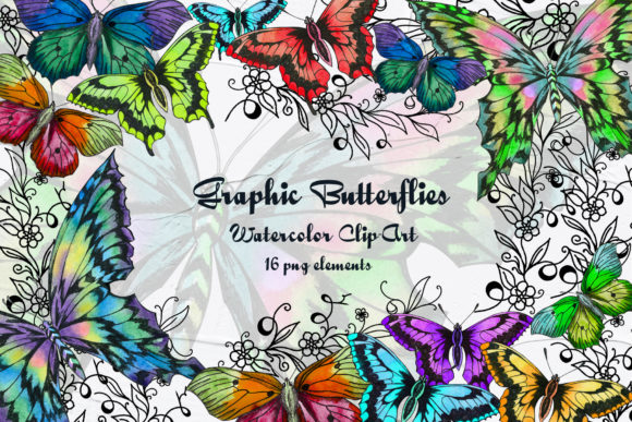 Download Graphic Butterflies Clip Art - Butterflies clip art Collection
