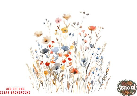 Download Vibrant Wildflower Clipart - Wildflower clipart Collection