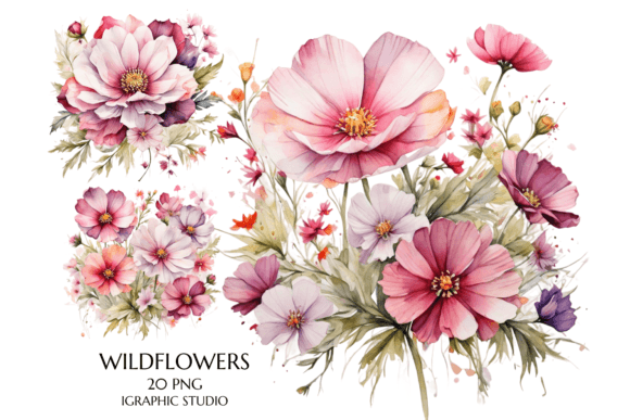 Download Wildflower Clipart Floral, Watercolor - Wildflower clipart Collection