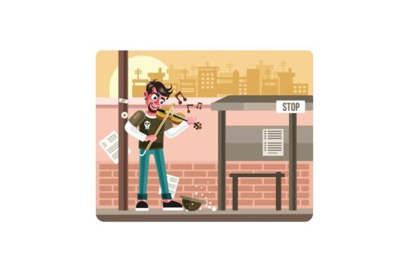 Download Street Musician Playing Viola - Viola Collection
