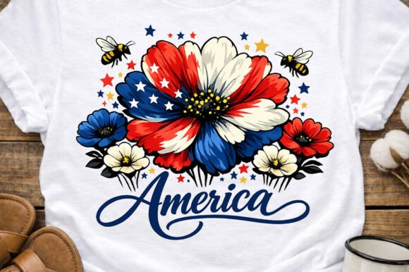 Download Boho Floral Patriotic USA PNG - Premium Resources